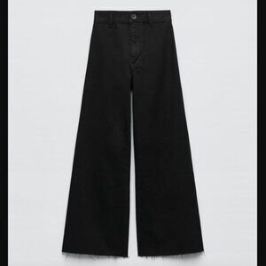 ZARA HIGH WAIST MARINE STRAIGHT JEANS - BLACK - 27 (US 4)